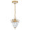 Bagatelle 1 Light 9.5in x 8in Pendant in Gold with Clear Radiance Crystals