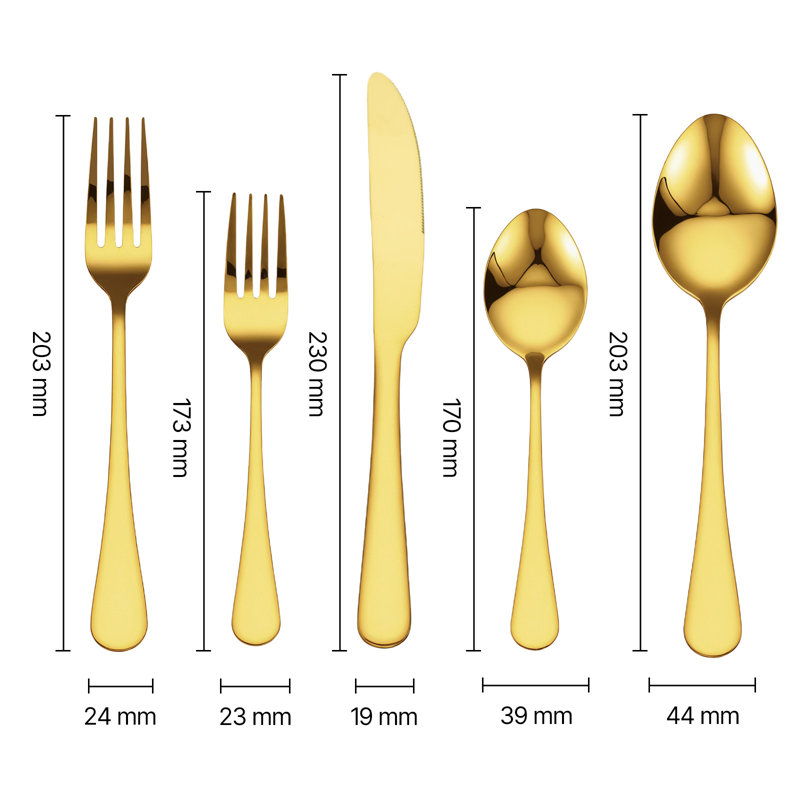Ensemble de 100 ustensiles de cuisine 100 pièces pour couverts en acier inoxydable