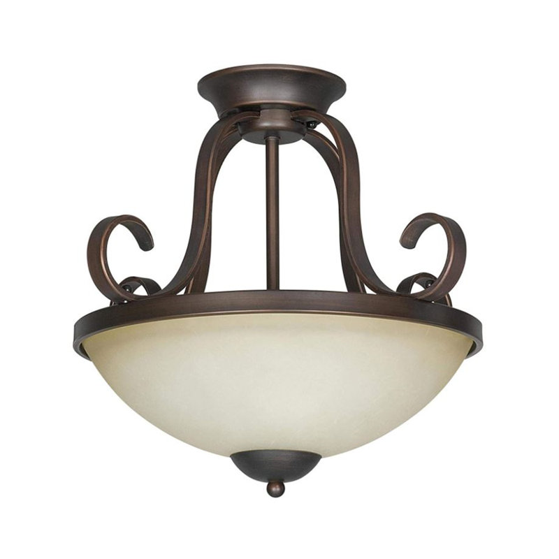 Luminaire suspendu bol 2 lumières Jsiah