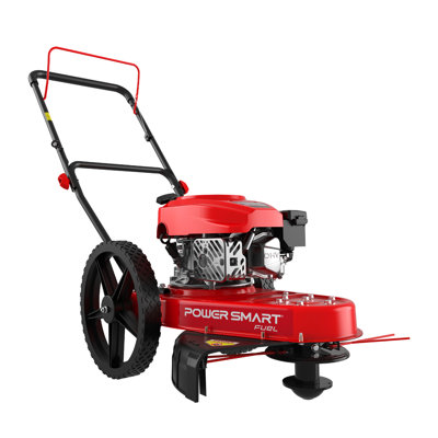 PowerSmart 22-In Gas Walk-Behind String Trimmer with 170cc 4-Cycle Engine, 0.15-In Cutting Line, 14-In High Wheels, Easy Control for Yards & Outdoor Use