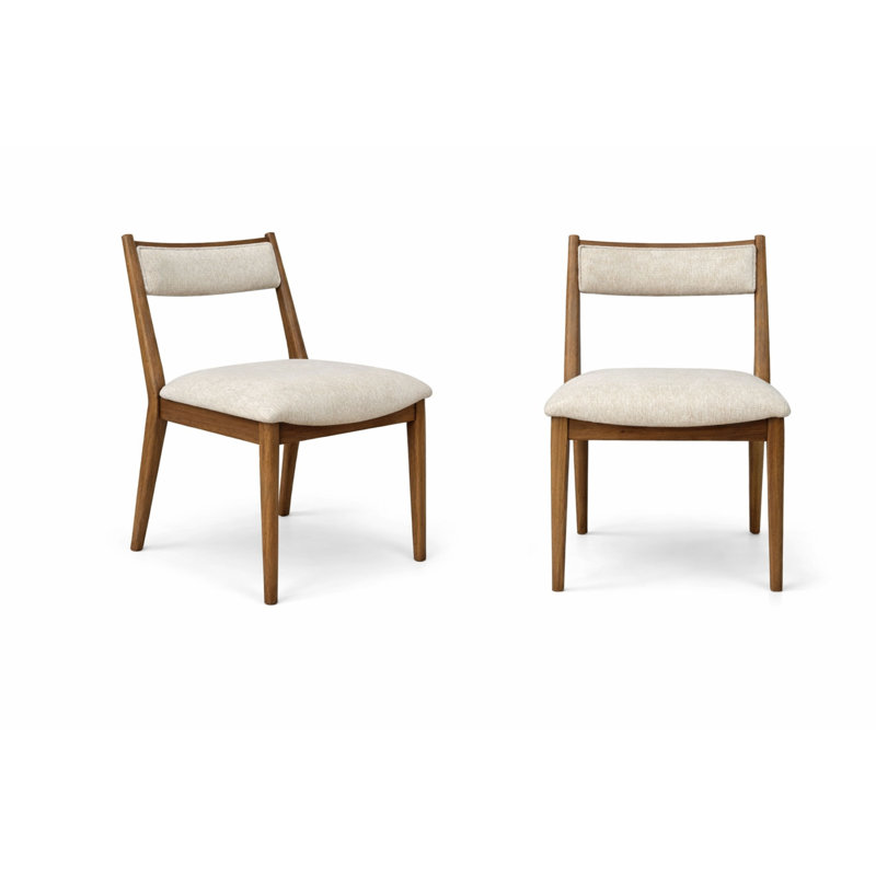 Fauteuil croissant en tissu de polyester Aurora, Latte