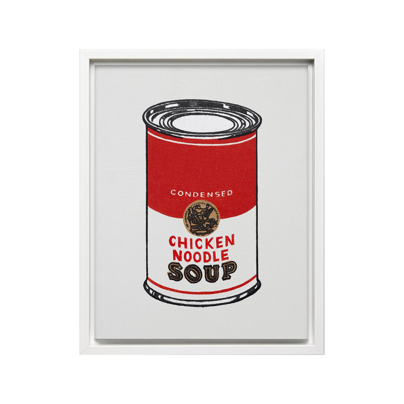 Soupe de poulet et nouilles Campbell's, Canevas, Encadrement blanc, H 11 po x l 14 po