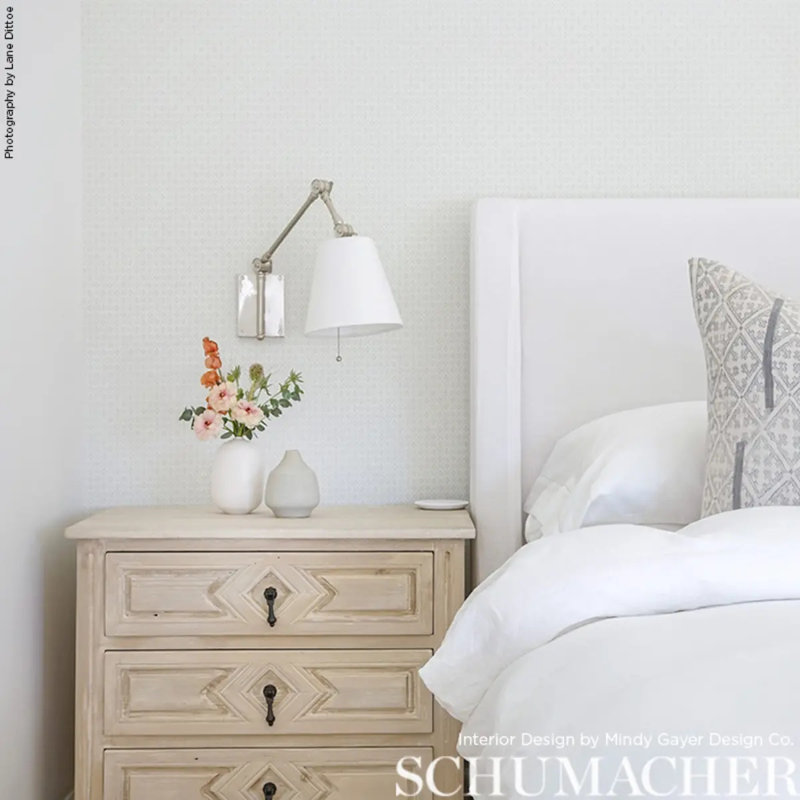 Prescott Diamond Wallpaper, Mist