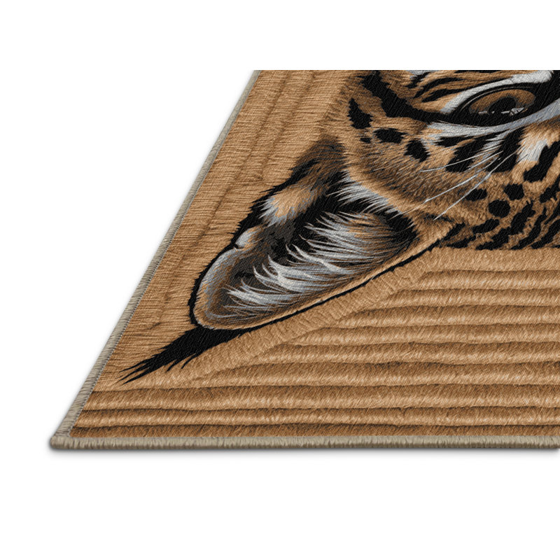  Tapis lavable de la faune sauvage d'Afrique, Rond 6 pi