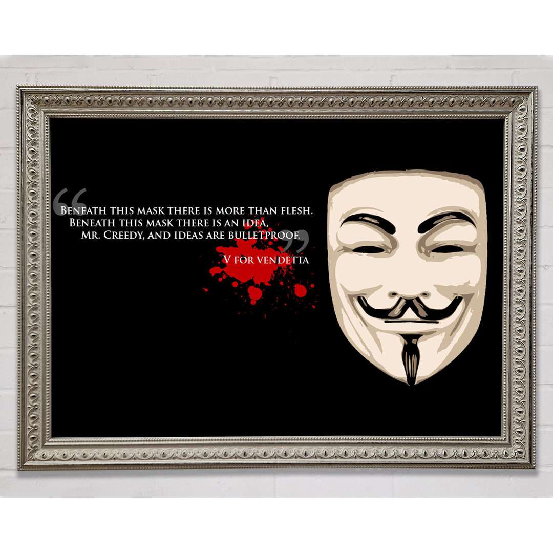 Motivierendes Zitat V For Vendetta Gerahmter Druck Wandkunst