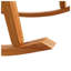 Chaise berçante d'extérieur en bois d'acacia avec coussin, chaise berçante de patio brun