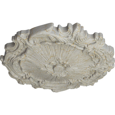 Médaillon de plafond Endurathane Southampton, DE 16 1/2 po x P 2 3/8 po, fini blanc ultra pur peint à la main