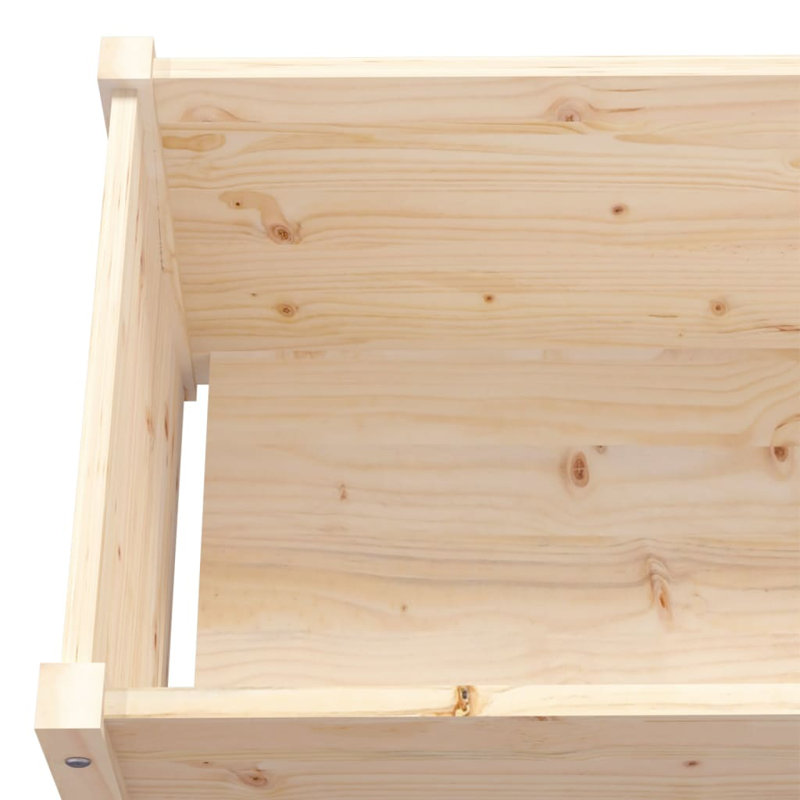 Boîte à fleurs en bois pour l'extérieur, Brun, H 27,6 po x l 59,1 po x P 19,7 po