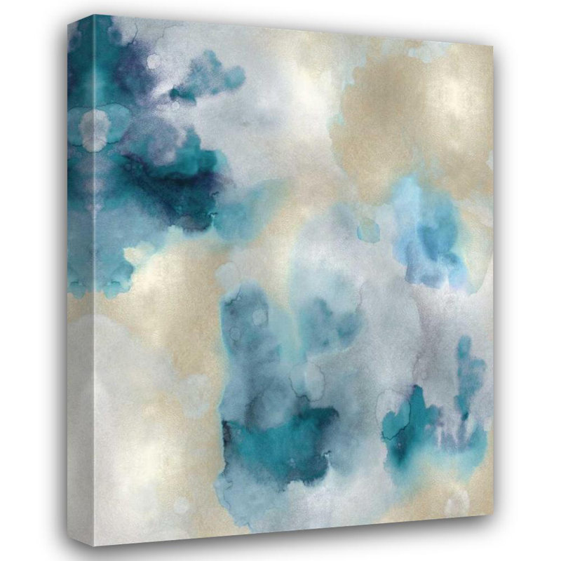 Ivy Bronx, Lauren, galerie d'art sur toile tendue, "Whisper in Aqua IV", H 47 po x l 36 po