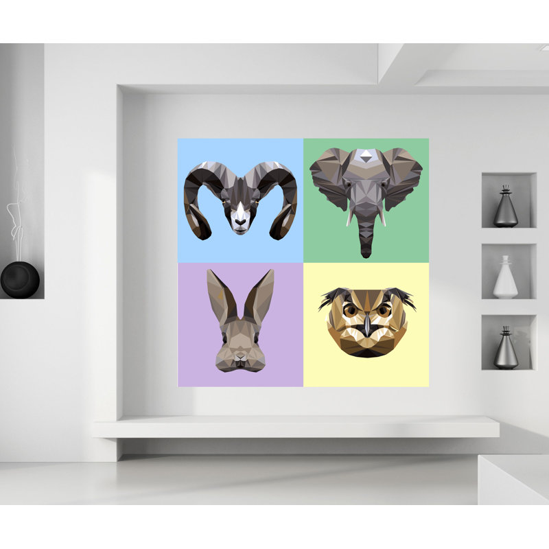 Animals Wall Decal, 46" H x 46" W