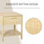 40cm W Engineered Wood Bedside Table