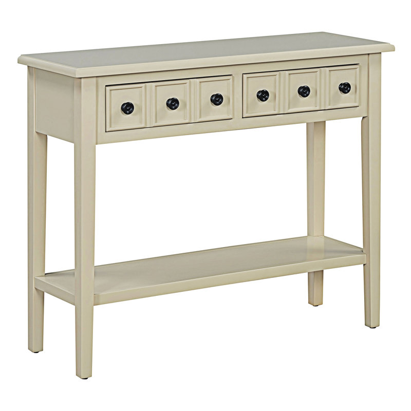 Console d'entrée avec tiroirs et tablette ouverte, Havane clair