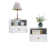 Sarait Floating Nightstand with Decorative Embossed Pattern（set of 2）