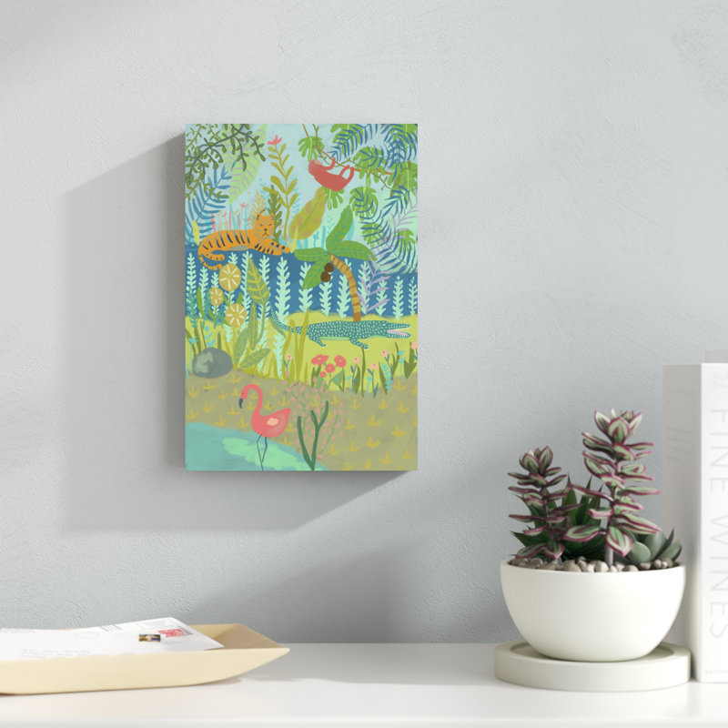 «Jungle Dreaming II», peinture sur toile, H 12 po x l 8 po