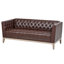 Canapé Chesterfield moderne et spacieux 3 places, 201 cm (79,1 pouces), en cuir PU brun, pour la maison-766870877