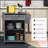 Rolling Kitchen Island with Stainless Steel Top, Drawer, Towel and Spice Racks for Enhanced Utility and Storage-207525746