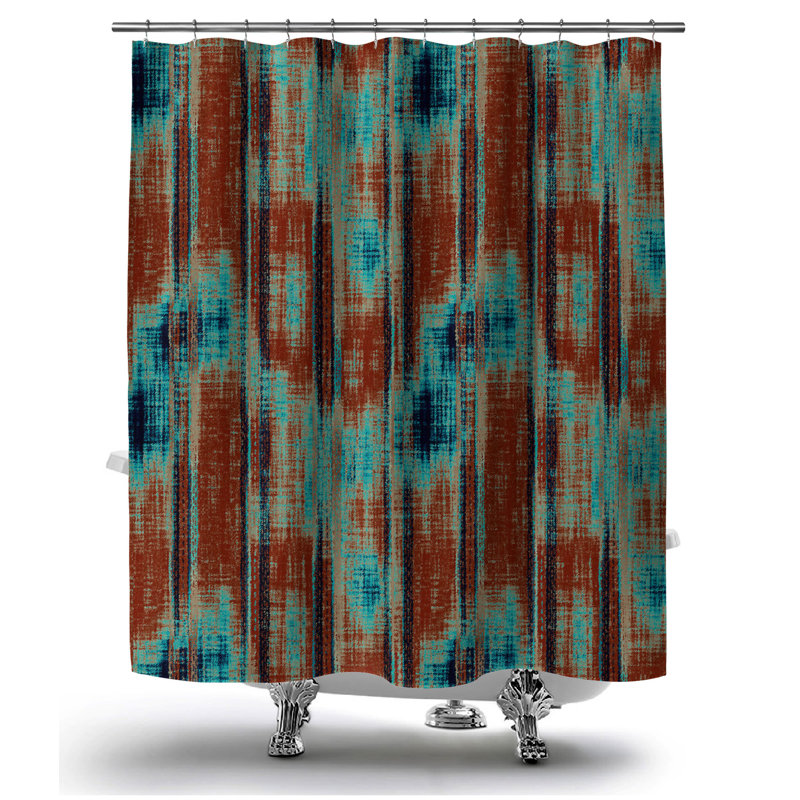 Abstract Shower Curtain, 70" H x 71" W