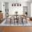 Modern Floral Machine Washable Rug for Living Room Stain Resistant Ultra Soft Low Pile Floor Cover Foldable Lightweight Non Slip Carpet for Bedroom, Dining Room-1129055284