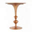 Table de bout ronde dorée en métal rétro, fabriquée à la main, d'une hauteur de 29,3 po
