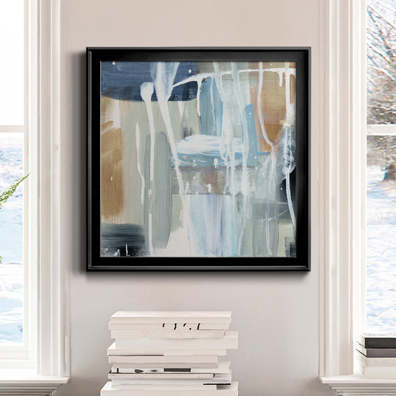Weather II - Peinture sur toile encadrée, Noir, H 34,5 po x l 34,5 po x P 1,5 po