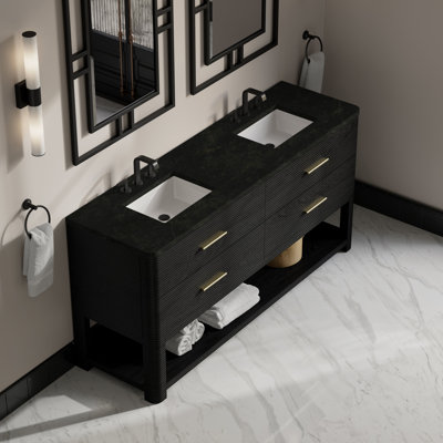 Meuble-lavabo double l 72 po Lucian