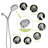 7 Shower - 4.7-Inch Gel Outlet Head, 59-Inch Stainless Steel Hose, Adjustable Holder For Refreshing Hand With 7 Functions In Nozzle Stand Relaxing Experience-124583802