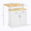Îlot de cuisine avec armoire de rangement, blanc