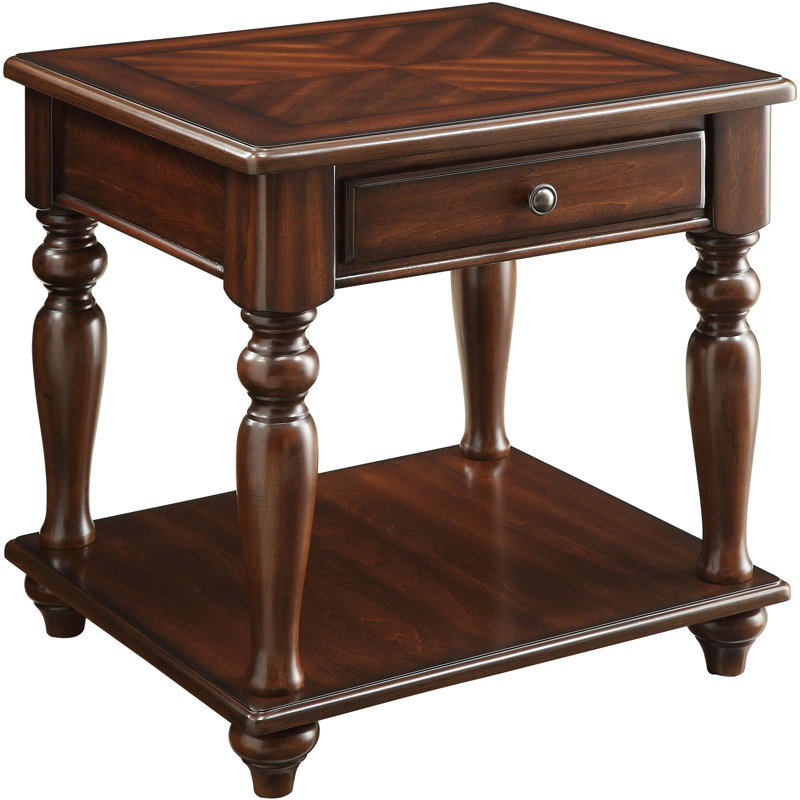 Farrel Walnut Finish End Table