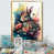 Toile avec cadre flottant or