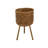 Handwoven Bamboo and Pine Wood Planters with Tripod Base, Decorative Woven Design, Durable Construction, Set of 3-1673631524-1673631526