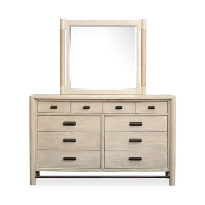 Drawer Dresser With Landscape Mirror