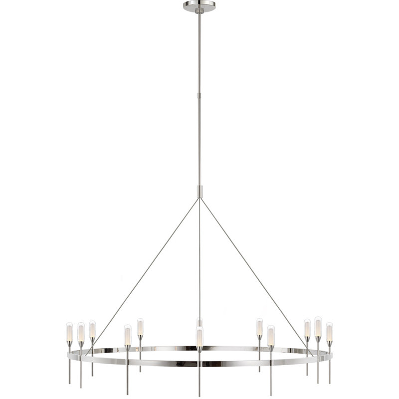Peter Bristol Overture Grande Ring Chandelier, Polished Nickel