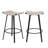 Counter Height Backless PVC Weaving Bar Stools With Round Footrest (2PCS Sets)