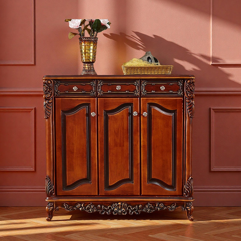 European style home storage shoe cabinet