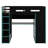 Wood Loft Bed With Desk,Wardrobe,Ample Storage Space,And RGB LED Light-1083646240