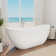 67" x 28"  Acrylic Oval Design with Double Slipper Freestanding Tub with Chrome Drain & Overflow, Spa-Inspired Luxury for Modern Bathrooms