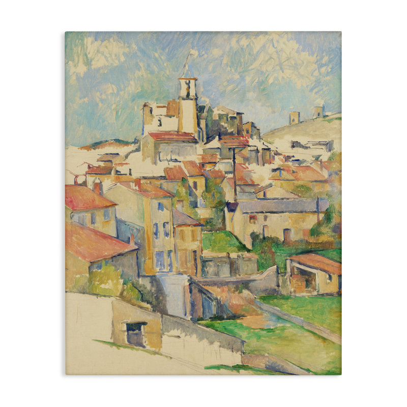 Toile de paysage urbain Gardanne Cezanne, design par Paul Cezanne, H 30 po x l 24 po