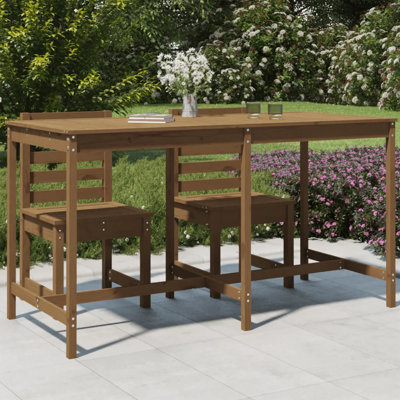 Vandever Rectangular Pine Outdoor Dining Table , cm W cm D