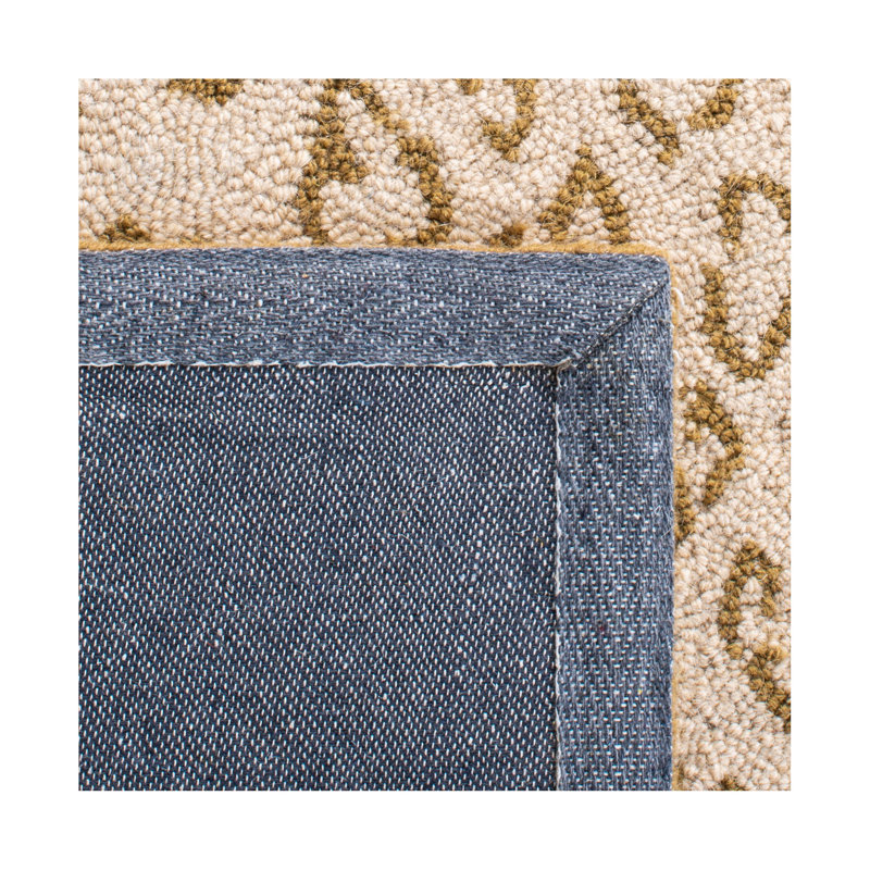 Ivory Floral Hand-Knotted Wool Area Rug