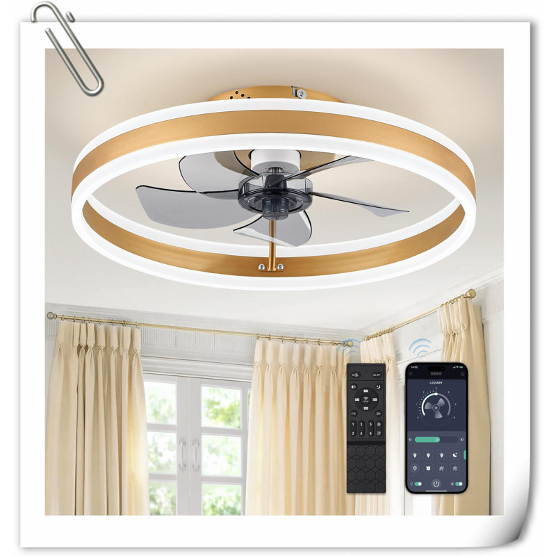 Ventilateur de plafond Myhrren, Or