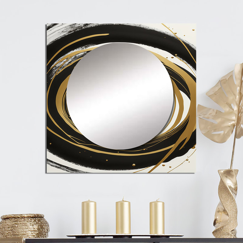 Johnalyn - Miroir carré moderne pour décoration murale, 23 po x 23 po