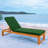 Faunce Outdoor Eucalyptus Wood Chaise Lounge , Cushion Included-1012308497-1020537002