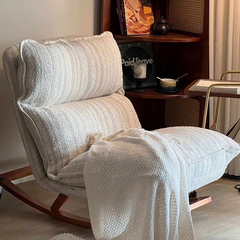 Chaise berçante simple réglable, Beige