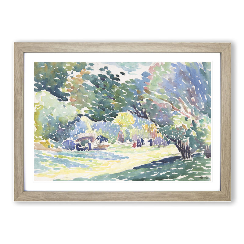Landscape Vol.3 by Henri-Edmond Cross - Picture Frame Painting, 27cm H x 36cm W x 2cm D, Oak Framed