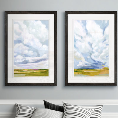 «Ocean Eye I» par Vincent Van Gogh - ensemble de 2 reproductions d'art encadrées