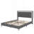 Queen Size Upholstered Bed Frame With LED Lights,Modern Velvet Platform Bed With Tufted Headboard-1834906365