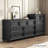 Black Solid + Manufactured Wood Accent Cabinet-1488645928