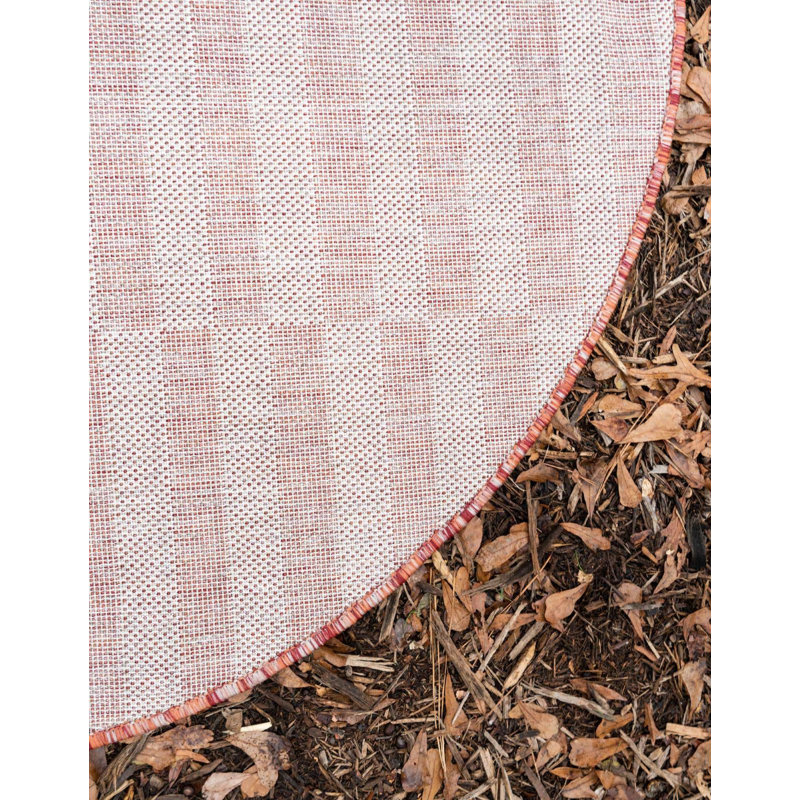 Tapis d'extérieur scintillant de couleur rose, Rond 4 pi
