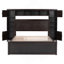 Grand lit en bois avec rangement tout-en-un, tablette, prises et lit gigogne simple TG pour les chambres modernes