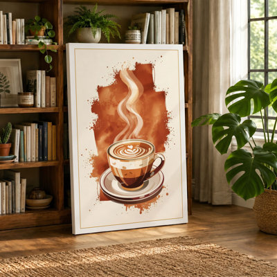 Steaming Cup of Comfort Modern - Wrapped Canvas